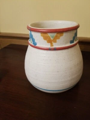 Vintage Treasure Craft Saratoga Southwest Ceramic  6 inch Utensil Holder Pottery - Image 1 of 4