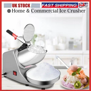 380W Electric Ice Crusher Ice Shaver Machine Stainless Steel Snow Cone Make - Picture 1 of 14