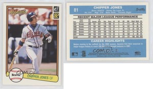 2002 Donruss Originals Sample Silver Chipper Jones #81 HOF