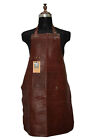 Brown Real Leather Apron Butcher Apron -Cook Apron -BBQ Apron -Cooking Apron