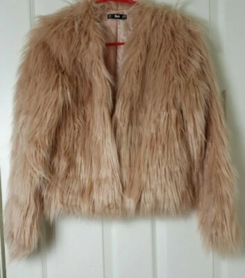 CHAQUETA BLAZER SHEIN PARA MUJER PELUDA ROSA IMITACIÓN PIEL ROPA DE CALLE FIESTA TALLA XS  Foto 1 de 4