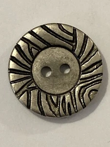 Satin Silver Plastic Buttons Metal Effect 21mm 2 Hole Pack Of 50 - Picture 1 of 4
