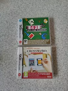 CROSSWORD COLLECTION + 42 ALL TIME CLASSICS NINTENDO DS BOX MANUAL LEAFLETS - Picture 1 of 4