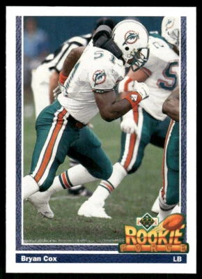 #607b Bryan Cox 1991 Upper Deck Rookie - Image 1 of 2
