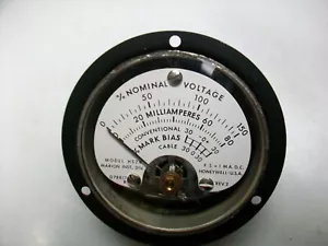 Honeywell 2 1/2" RUND 0-1 Ma. Dc. MEHRSTUFIGES PANELMESSGERÄT - Bild 1 von 5