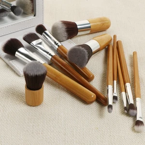 11Pcs Cosmetic Makeup Brushes Set Foundation Powder Eyeshadow Shadow Blush Brush - Picture 1 of 12