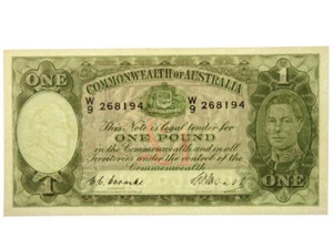 1949 One Pound Coombs / Watt Banknote in Unc Condition - Picture 1 of 3