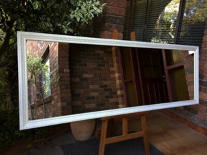 X-Large Full Length Wall Mirror Ornate Aged Off White Frame 2Mx71cm - Picture 1 of 5