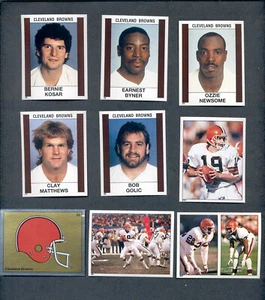 1988 Panini Cleveland Browns Set de Pegatinas Bernnie Kosar Kevin Mack Ozzie Newsome - Imagen 1 de 1
