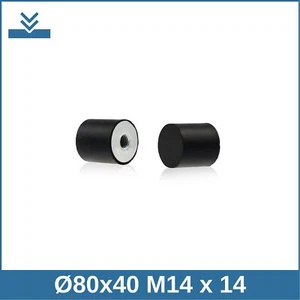 E Ø80x40 M14 x 14 NK 55° Shore Gummipuffer Schwingungsdämpfer - Bild 1 von 2