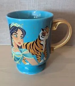 DISNEY- ALADDIN PRINCESS JASMINE FREE TO DREAM GOLD HANDLE LARGE 5" MUG - Picture 1 of 7