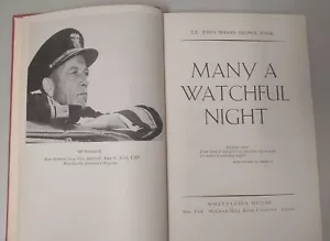 Many A Watchful Night John Mason Brown Hardcover Book 1944 D-Day WWII Invasion - Imagen 1 de 10