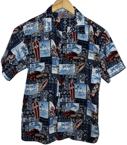 VTG Xtreme Limit Hawaiian Surfboard Beach Collared Shirt Short Sleeve - Sz 10/12 - Picture 1 of 10
