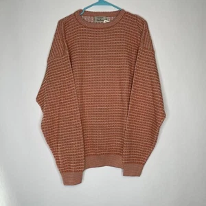 Vtg 90s Sweater Mens XL Neiman Marcus Tricots St Raphael Orange Geometric USA - Picture 1 of 6