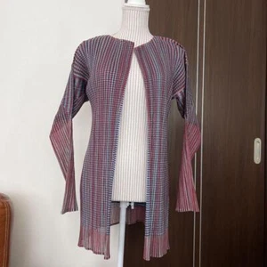 ISSEY MIYAKE PLEATS PLEASE Multicolor Cardigan L Women 40620041 - Picture 1 of 8