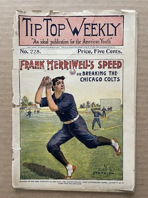 Vintage 1900 TIP TOP WEEKLY Baseball Magazine #228 Frank Merriwell Speed CHICAGO Foto 1 de 4