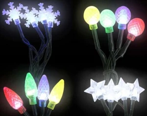 Christmas LED String Lights 10-ct Strings Indoor, Select: Color & Shape - Picture 1 of 7