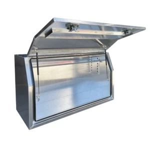 1400 x 600 x 820mm Raw Aluminium Full Lid Ute Tool Box Truck Trailer Toolbox - Picture 1 of 2