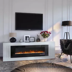 40/50/60/70/72/80/100 in LED Fireplace Electric Fire Insert/ Wall Mount / Stand - Picture 1 of 167