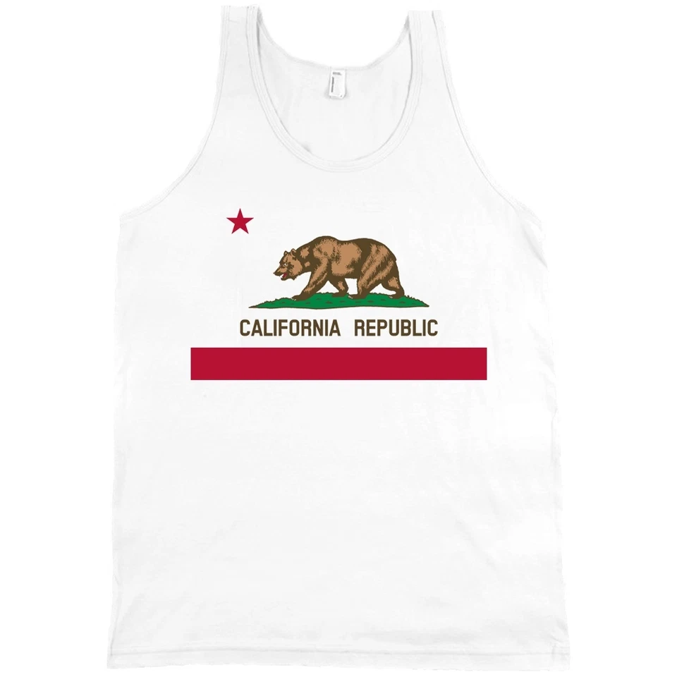 California Flag Bella + Canvas Tank Top Cali QUALITY & SOFT Shirt CA NEW - Image 1 of 1