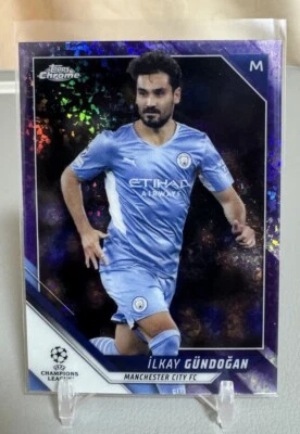 2021-22 TOPPS CHROME UEFA UCL MAN CITY ILKAY GUNDOGAN PURPLE MINI-DIAMONDS /250 - Image 1 of 2