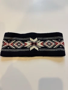 Dale of Norway Headband Snowflake Red Ivory And Navy Merino Wool - Picture 1 of 4