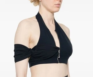 Neu Nike x Jacquemus Neckholder-Top Neckholder kurz geschnittenes Tanktop Damengröße S schwarz 110 $ - Bild 1 von 5