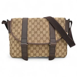 Auténtico bolso de hombro de lona Gucci GG gu9926et - Imagen 1 de 10