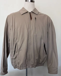 Giacca uomo Orvis taglia large full zip beige marrone foderato tartan OR-1T3H - Foto 1 di 9