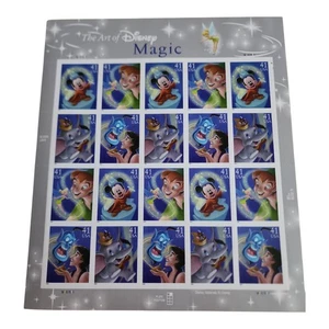 The Art of Disney Magic 41 Cent USA Postage Stamps Sheet - Picture 1 of 2
