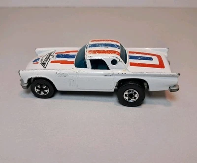 Vtg. 1977 Hot Wheels 1957  Ford T-Bird, White, Red & Blue Stripes Thunderbird 1: - Image 1 of 4