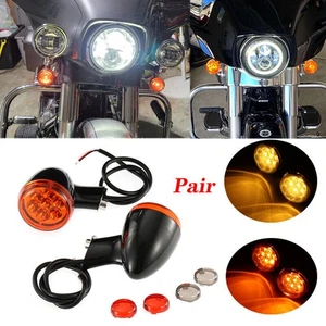 Front LED Turn Signal Indicator Light For Harley XL 883 1200 Sportster 92-16 15 - Bild 1 von 12