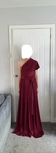 Burgundy Multiway Maxi Dress – BHS Size Small (UK 8–10) - Picture 1 of 10