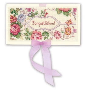 Riolis Cross Stitch Kit Card Congratulation 1783AC - Picture 1 of 1