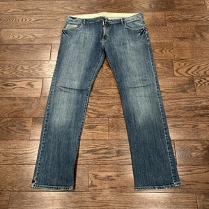 Vans Off Wall Custom Made, Straight Leg Denim Blue Jeans 38 X32 🔥 - Bild 1 von 11