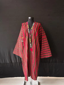 Vintage handgewebte bestickte Kaftan Jacke - antikes Textil - Sammlerstück Bohe - Bild 1 von 19