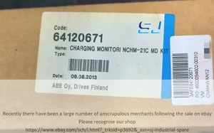 Nuevo KIT ABB NCHM-21C MD 64120671 Monitor de Carga NCHM-21C MD KIT 64120671 - Imagen 1 de 2