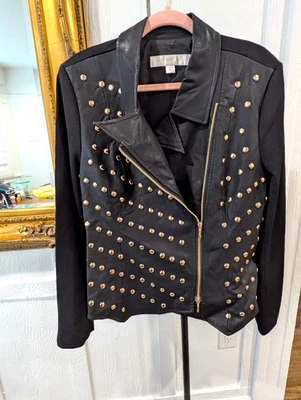 Boston Proper Women's 14 Black Studed Jacket Blazer 80's Michael Jackson - Image 1 of 4