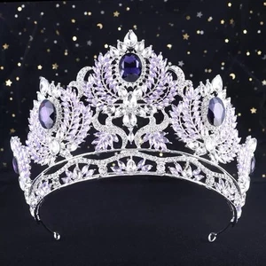 Swarovski Crystal Bride Wedding Crown tiara - Picture 1 of 3
