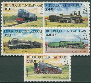 Zentralafrikanische Republik 1984 Eisenbahn Lokomotiven 1026/30 postfrisch - Bild 1 von 1