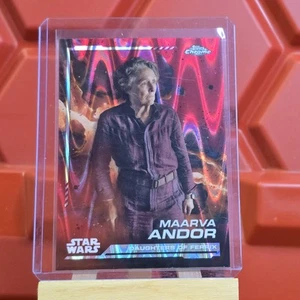 2024 Topps Chrome Star Wars Maarva Andor Red Raywave Refractor #13 - Picture 1 of 2