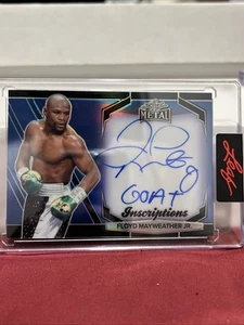2025 Leaf Sports Heroes Floyd Mayweather Jr. Inscription "GOAT " Auto # /100 - Picture 1 of 3