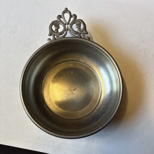 Vintage WEB 1176 Pewter Porringer Dish with Filigree Handle  - Picture 1 of 6