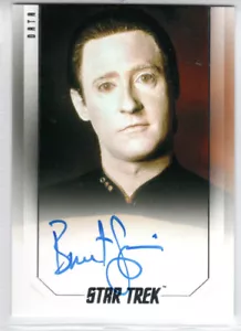STAR TREK INFLEXIONS BRIDGE CREW BRENT SPINER AS LT COMMANDER DATA TNG AUTOGRAPH - Picture 1 of 2