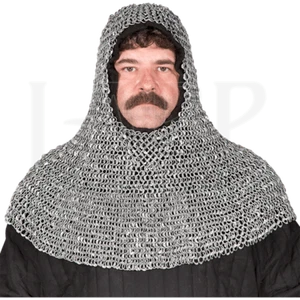 Nuevo Medieval Redondo Remachado Cadena Correo Cadena Cadena Correo Cadena Armadura - Imagen 1 de 2