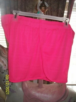 Women's Danskin Now Mesh Drawstring Tie Super Charge Pink Athletic Shorts - 2XL - Изображение 1 из 4
