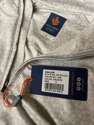 Pulôver de golfe Donald Ross esporte 1/4 zíper callum leve masculino tamanho P cinza novo - Imagem 1 de 4