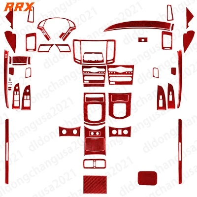 Kits de 66 piezas de fibra de carbono roja embellecedor interior completo para Infiniti G37 cupé 2007-2013 Foto 1 de 4