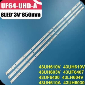 HC430DGN-SLNX1 UF64_UHD_A 43LH60FHD EAV63192501 LG 43UH6030 43UF640 8 LEDS 3V - Imagen 1 de 2