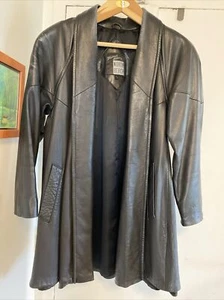 Michael Hoban North Beach Genuine Leather Swing Coat Size 3/4; Fits Like Size 8 - Picture 1 of 10